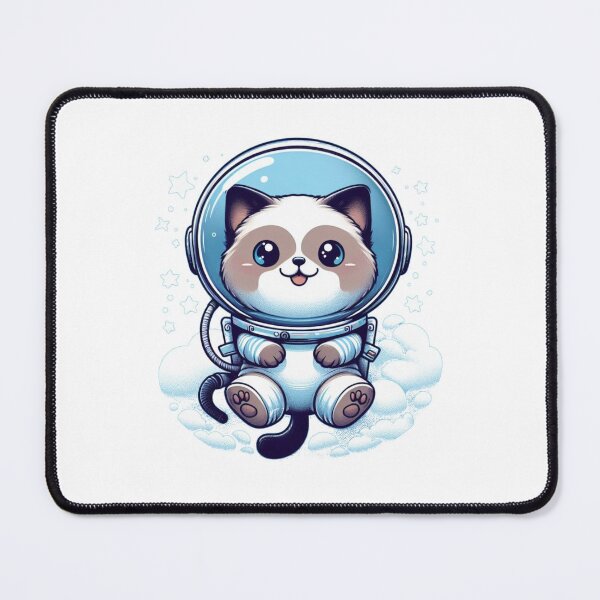 Item preview, "Happy Siamese Cat Astronaut: Cosmic Adventure" designed and sold by Pearlsiwa.