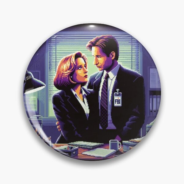 Item preview, X-Files Mulder and Scully Funny Valentine’s Day Pixel Art designed and sold by fabinthelab.