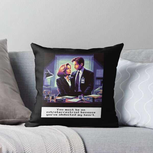 Item preview, X-Files Mulder and Scully Funny Valentine’s Day Pixel Art designed and sold by fabinthelab.