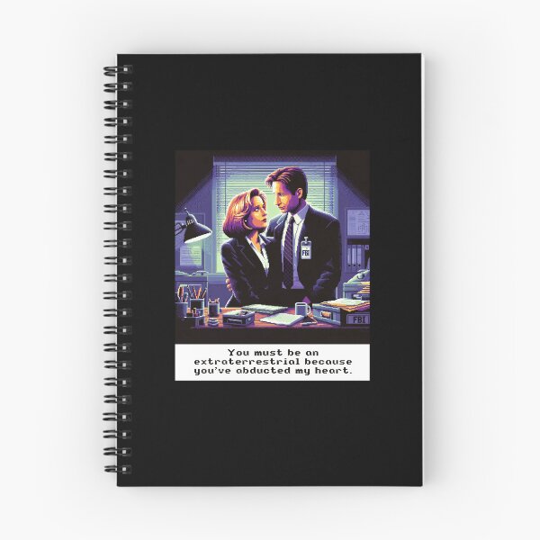 Item preview, X-Files Mulder and Scully Funny Valentine’s Day Pixel Art designed and sold by fabinthelab.
