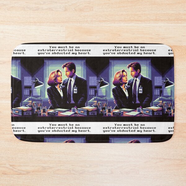 Item preview, X-Files Mulder and Scully Funny Valentine’s Day Pixel Art designed and sold by fabinthelab.