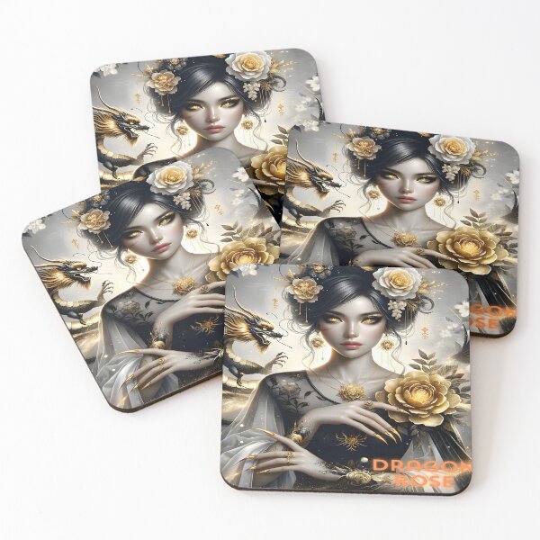 Item preview, Dragon Rose Nail Salon designed and sold by @adorcharm Modern & Classic AI Art.