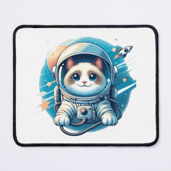 Item preview, "Happy Siamese Cat Astronaut: Cosmic Adventure" designed and sold by Pearlsiwa.
