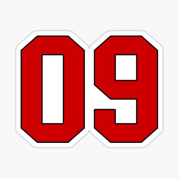 Number 09 Stickers for Sale | Redbubble