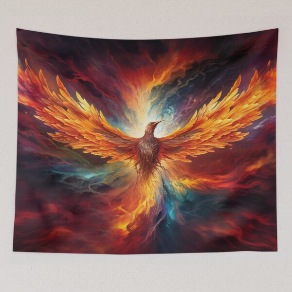 Item preview, Phoenix Rising: New Beginning Rebirth Symbol Fantasy Dreamscape designed and sold by Fantasy Masterpiece.