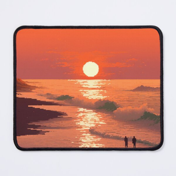 Item preview, Peaceful California Beach Sunset Retro Pixel Art designed and sold by LVTFCOarts.