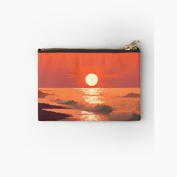 Item preview, Peaceful California Beach Sunset Retro Pixel Art designed and sold by LVTFCOarts.