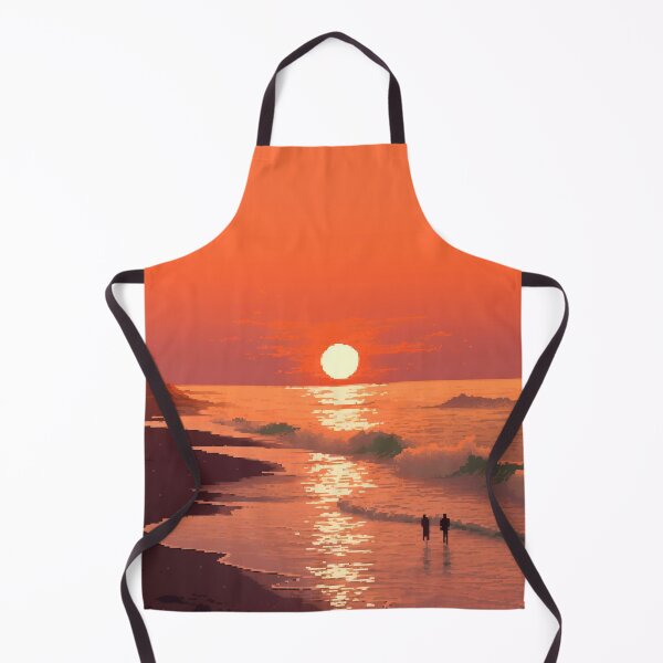 Item preview, Peaceful California Beach Sunset Retro Pixel Art designed and sold by LVTFCOarts.