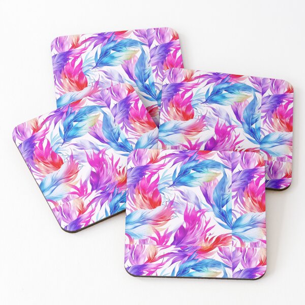 Item preview, Seamless Colorful Leaf Patterns Art Print Illustrations on White in watercolor Style designed and sold by Person-VIP.