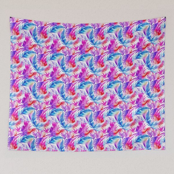 Item preview, Seamless Colorful Leaf Patterns Art Print Illustrations on White in watercolor Style designed and sold by Person-VIP.