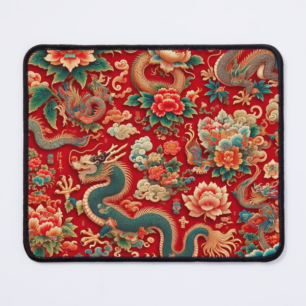 Item preview, Asian-Inspired Print With Dragons designed and sold by PinUpPizzazz.