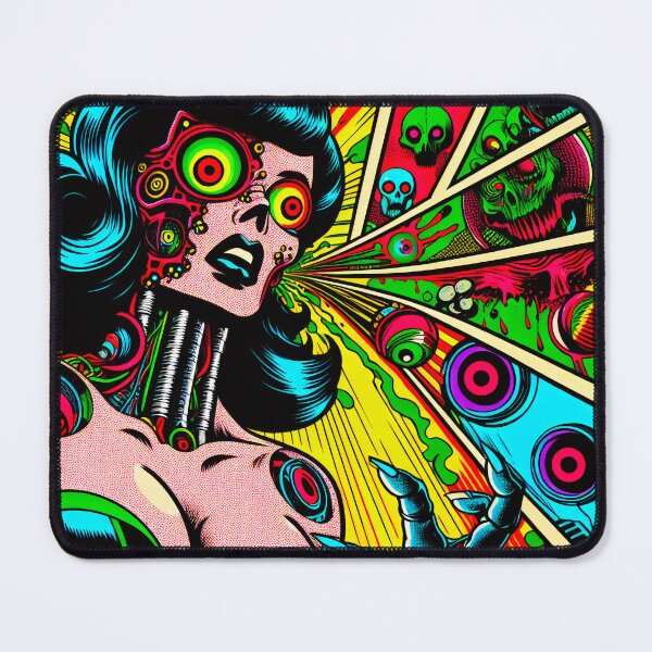 Artikelvorschau, Trippy psychedelischer Alien-Attentäter Robobabe entworfen und verkauft von AIPixelMaster.