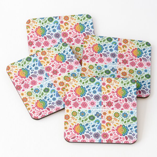 Item preview, Rainbow Colored Floral Art designed and sold by AzlanStudio.