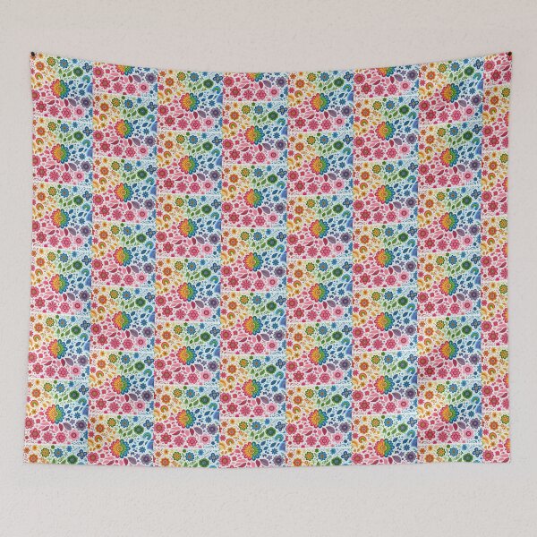 Item preview, Rainbow Colored Floral Art designed and sold by AzlanStudio.