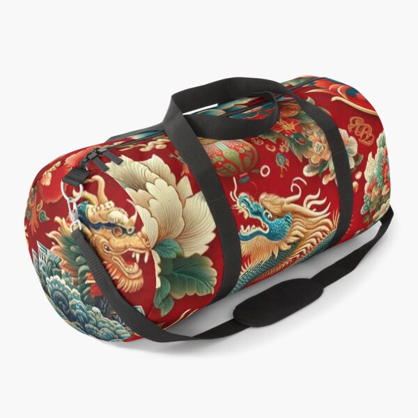 Item preview, Asian-Inspired Print with Dragons and Flowers designed and sold by PinUpPizzazz.