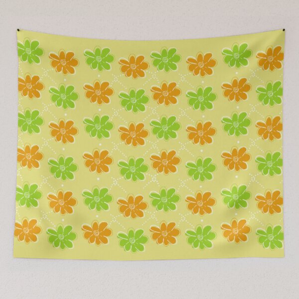 Item preview, Orange & Green Floral Pattern designed and sold by little-lassie.