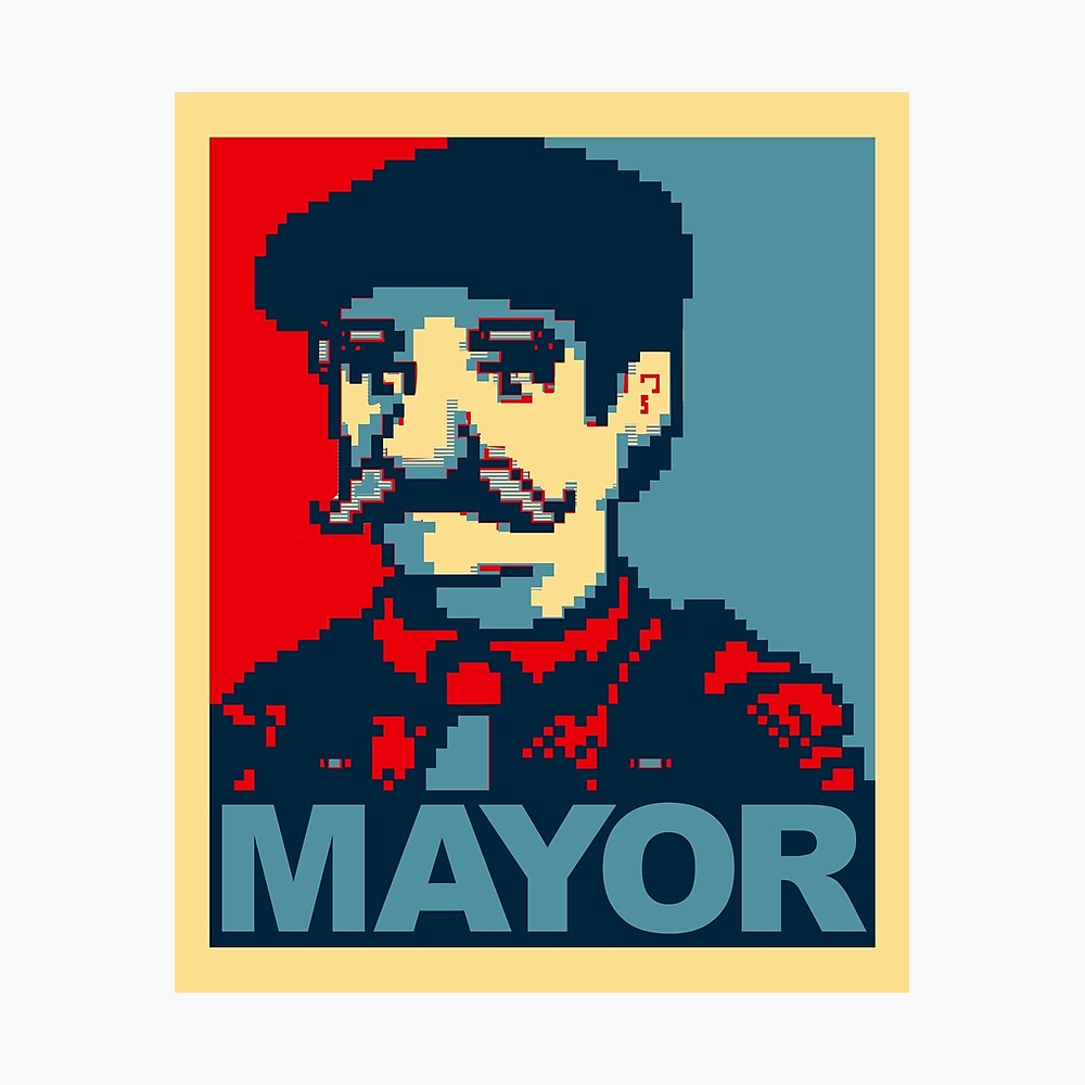 Lewis For Mayor Stardew Valley Inspired Campaign Shirt Poster By Freshcoffee Redbubble