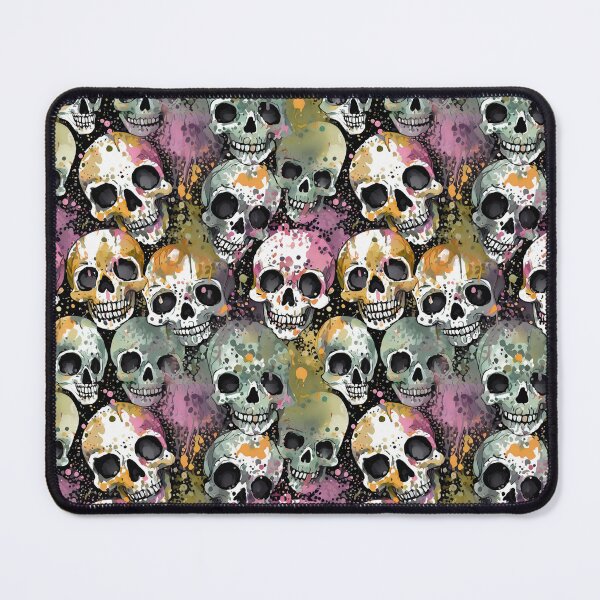Item preview, Paint Splattered Group Skulls Pattern designed and sold by ossiagraphics.