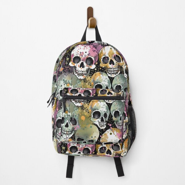 Item preview, Paint Splattered Group Skulls Pattern designed and sold by ossiagraphics.