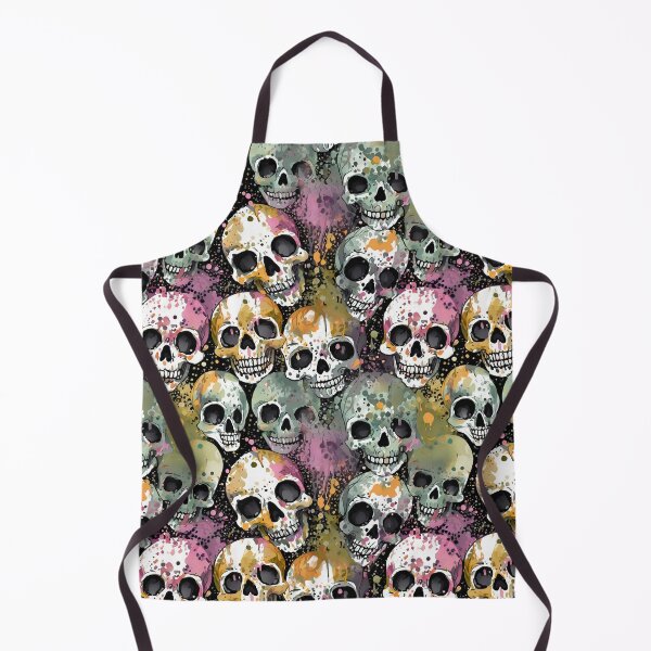 Item preview, Paint Splattered Group Skulls Pattern designed and sold by ossiagraphics.