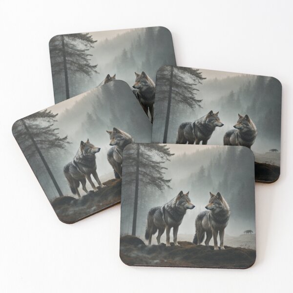 Item preview, Monochrome Wolf Love designed and sold by Enchanting Art Vista.