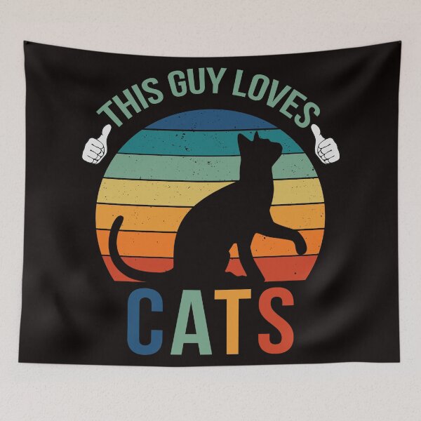 Item preview, This guy loves cats designed and sold by Wow-arts.