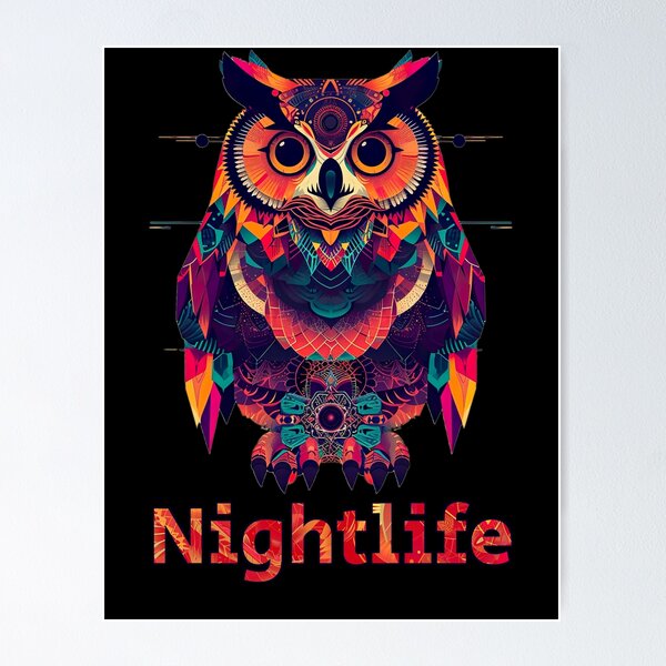Artikelvorschau, Nightlife Owl entworfen und verkauft von Psyberspace.