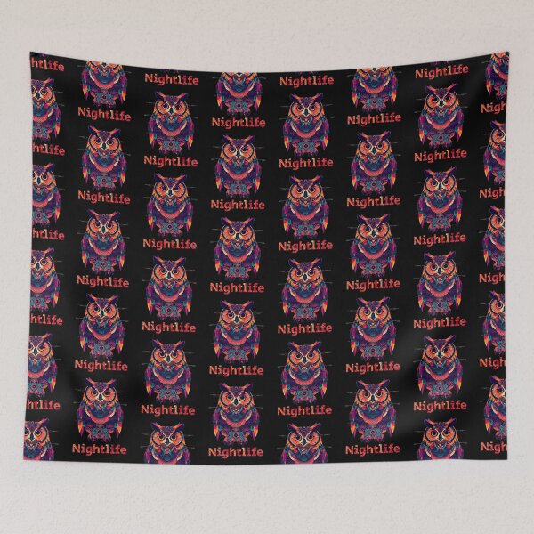 Item preview, Nightlife Owl designed and sold by Psyberspace.