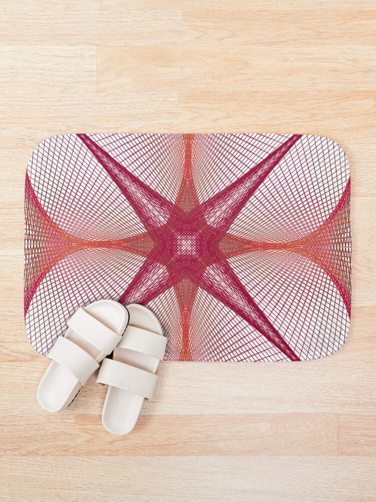 Thumbnail 1 of 6, Bath Mat, Rectangular Pattern 2 Morph D [12581-Reds-WB] designed and sold by LottMultimedia.