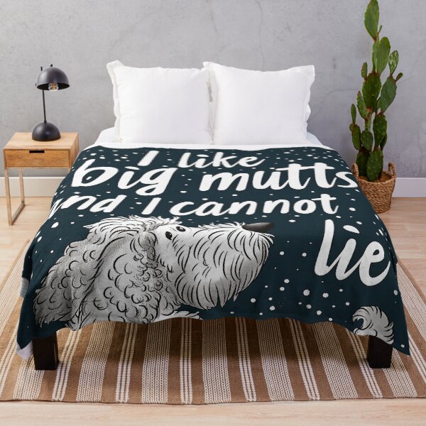 Item preview, I Like Big Mutts And I Cannot Lie Winter Christmas Illustration designed and sold by PrintShangri-La.