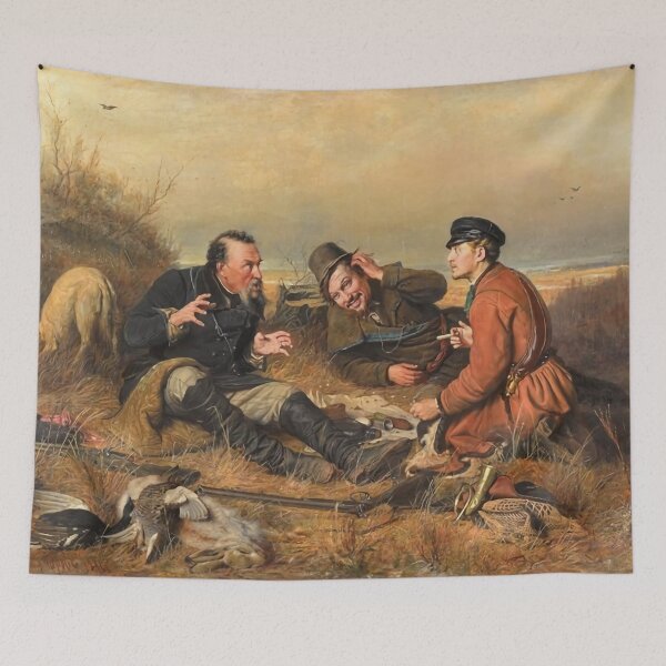 Item preview, Los cazadores en reposo - pintura de 1871 de Vasily Perov designed and sold by clon-dot-net.