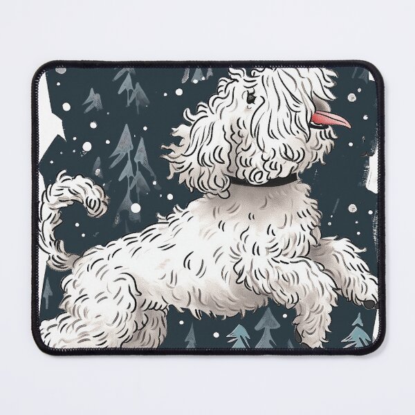 Item preview, I Like Big Mutts And I Cannot Lie Winter Christmas Illustration designed and sold by PrintShangri-La.