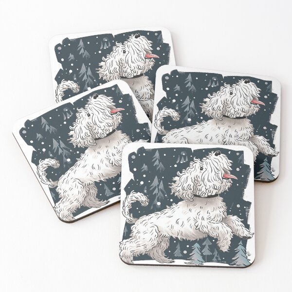 Item preview, I Like Big Mutts And I Cannot Lie Winter Christmas Illustration designed and sold by PrintShangri-La.