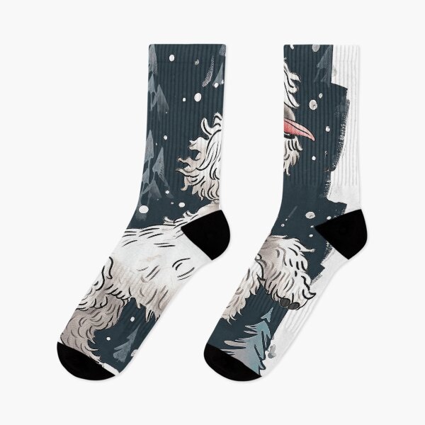 Item preview, I Like Big Mutts And I Cannot Lie Winter Christmas Illustration designed and sold by PrintShangri-La.