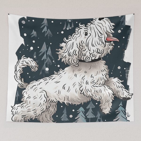 Item preview, I Like Big Mutts And I Cannot Lie Winter Christmas Illustration designed and sold by PrintShangri-La.