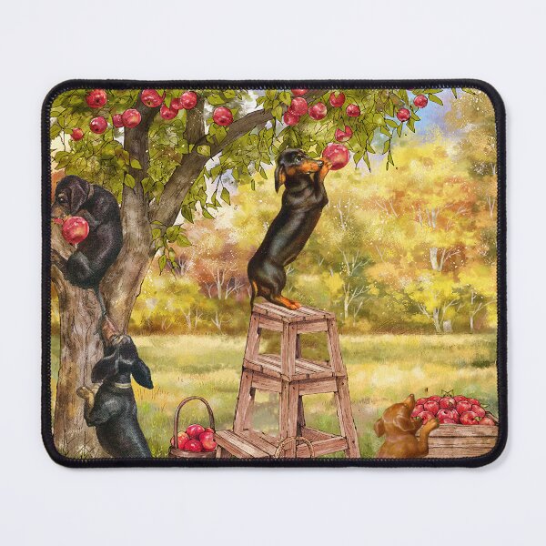 Item preview, Dachshunds Picking Apples In The Garden designed and sold by Clitus.