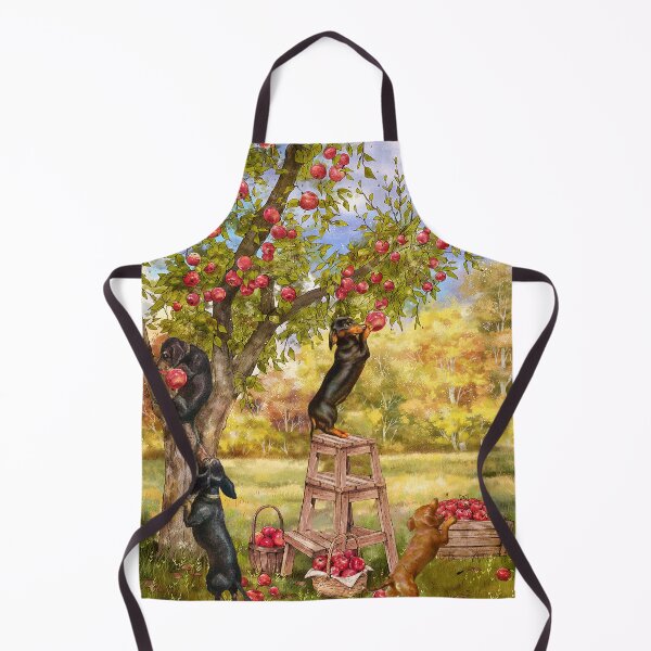 Item preview, Dachshunds Picking Apples In The Garden designed and sold by Clitus.