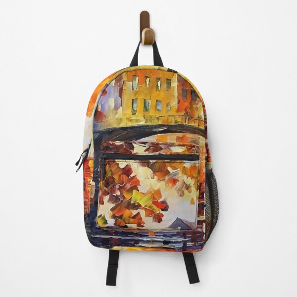 Item preview, City river and bridge painting in vivid colors designed and sold by clon-dot-net.