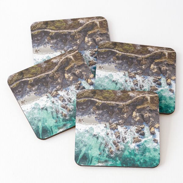 Item preview, Blue Green Ocean Waves And Rocky Beach designed and sold by Vector Scout Lab.