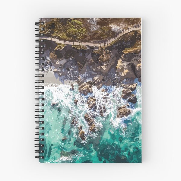 Item preview, Blue Green Ocean Waves And Rocky Beach designed and sold by Vector Scout Lab.