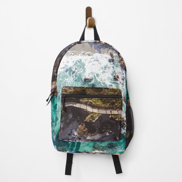 Item preview, Blue Green Ocean Waves And Rocky Beach designed and sold by Vector Scout Lab.