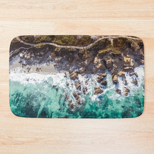 Item preview, Blue Green Ocean Waves And Rocky Beach designed and sold by Vector Scout Lab.