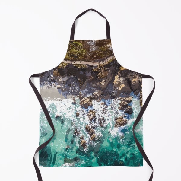 Item preview, Blue Green Ocean Waves And Rocky Beach designed and sold by Vector Scout Lab.