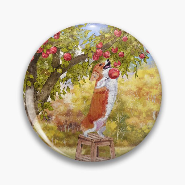 Item preview, Corgis Picking Apples In The Garden designed and sold by Clitus.