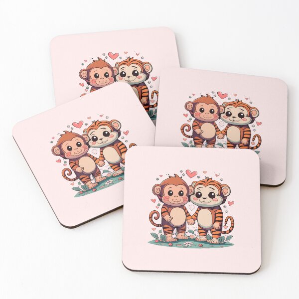 Item preview, Cute Monkey Couple designed and sold by Itsheartshop.