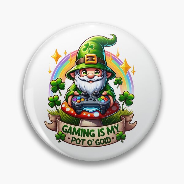 Item preview, St. Patrick's Day Gamer Gnome designed and sold by LuvleighArt.