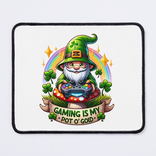 Item preview, St. Patrick's Day Gamer Gnome designed and sold by LuvleighArt.