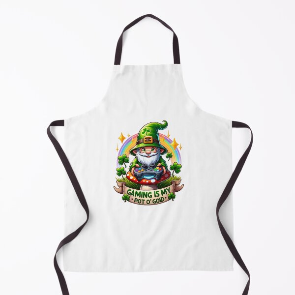Item preview, St. Patrick's Day Gamer Gnome designed and sold by LuvleighArt.