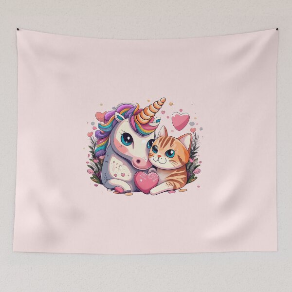 Item preview, Cat And Unicorn Love designed and sold by Itsheartshop.