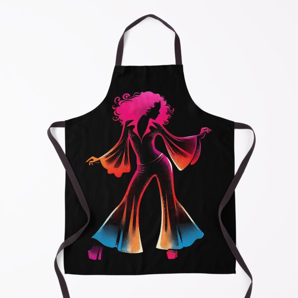 Artikelvorschau, Disco-Ära-Frauen-Silhouette auf Schwarz entworfen und verkauft von TeeTown Treasure.
